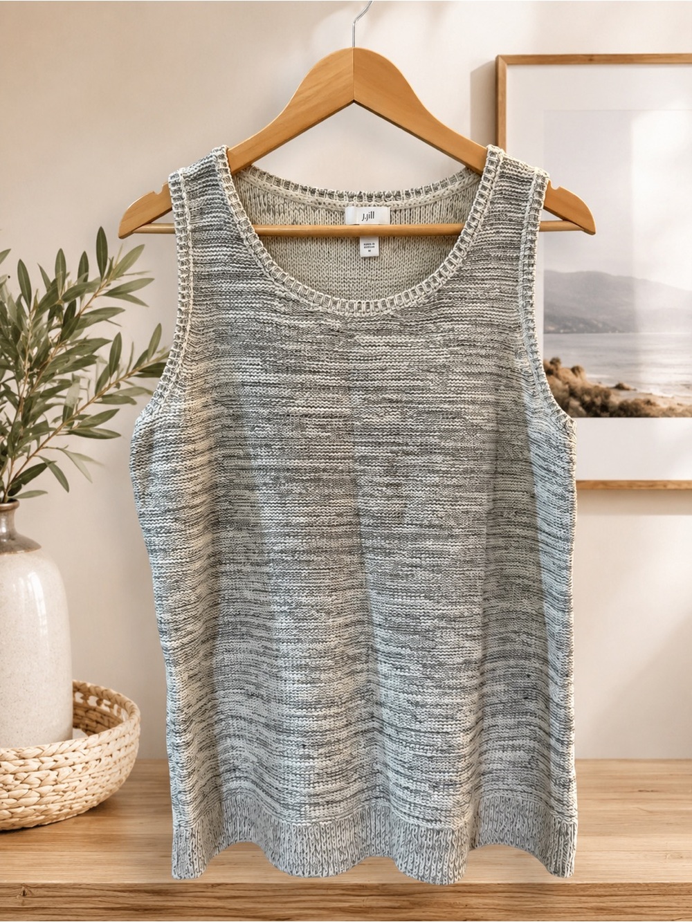 J. Jill Marled Knit Sweater Tank – Women’s Medium – NWT – Cotton Blend Sleeveles